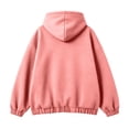 thumbnail image 6 of Women Solid Color Casual Long Sleeve Cinch Cuff Zip Up Hooded Sweatshirts Drawstring Loose Leisure Jackets with Pockets, 6 of 7