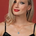 thumbnail image 4 of Gem Stone King 14K Yellow Gold Swiss Blue Topaz Pendant Necklace | 2.50 Cttw | Gemstone November Birthstone | Octagon 9X7MM | Gold Necklace for Women | With 18 inch Gold Chain, 4 of 6