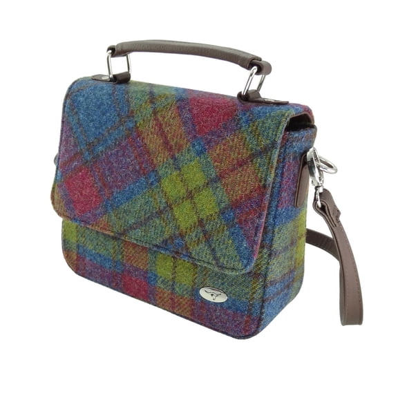Glen Appin of Scotland Harris Tweed Bag 'Thurso' Square Handbag in Multi Color Tartan