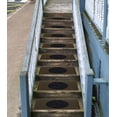 thumbnail image 4 of Ottomanson Easy Clean, Waterproof, Low Profile Non-Slip Indoor/Outdoor Rubber Stair Treads, 10" x 30" (5 Pack), Black/Gold, 4 of 8