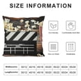 thumbnail image 5 of PHYHOO Vintage Clapboard Throw Pillow Covers , Old Pillow Covers, Cushion Covers, Brown Abstract Stripes Cinema Poster Design Decorative Pillow Covers, 5 of 5