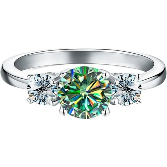 Total 3 CT Moissanite Diamond Ring for Women Diamond Engagement Rings 925 Sterling Silver Moissanite Ring Womens Anniversary Rings Diamond Wedding Rings Eternity Rings