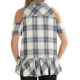 thumbnail image 4 of BUFFALO $49 Womens New 1078 Blue Plaid Collared Button Up Top S B+B, 4 of 4
