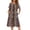 Boho print, variant on Womens Nightgown Short Sleeve House Dress with Pockets-Floral Print Mumu Dress