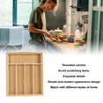 thumbnail image 4 of Kitchen Silverware Organizer Tray, Multi Compartments Retractable Design Wooden Cutlery Tray for Kitchen Utensil Storage, 4 of 8