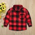 thumbnail image 2 of ANINEO Boys Button Down Shirt Kid Flannel Shirt Toddler Buffalo Plaid Shirt Boys Western Shirts Long Sleeve Shirt, 2 of 7