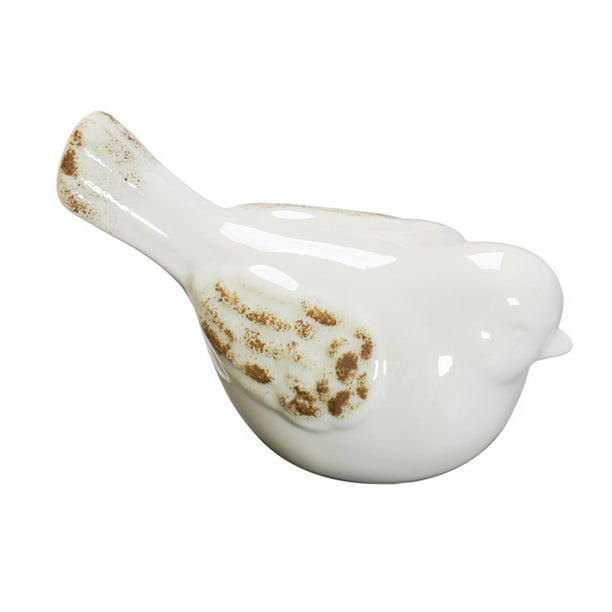 Figura de pájaro Estatua de pájaro Cerámica Arte coleccionable Artesanía de porcelana Pequeño animal 75 cm x 45 cm x 5 cm
