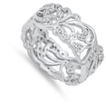 thumbnail image 4 of CHOOSE YOUR COLOR Cutout Eternity White CZ Ring .925 Sterling Silver Band Jewelry Female Size 5, 4 of 4