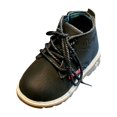 thumbnail image 1 of PEASKJP Boots for Girls Side Zipper Windproof Short Boots, Black 25, 1 of 5