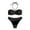 Black, variant on Bixock Swimsuit for Women,Bikinis Sets for Women,Women's Swimsuit Solid Color with Padded Bra Backless Bottom 2 Piece Bikini Set Swimsuit