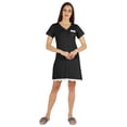 thumbnail image 2 of Inkmeso Solid Button Down Nightgown Sleepwear For Womens V- Neck Nightshirt Sleepdress, 2 of 7