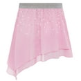 thumbnail image 3 of YUUMIN Toddler Girls Elastic Waistband Shiny Pleated Mini Skater Skirt Flared Ballet Dance Skirts 6-16 Years Pink 12, 3 of 6