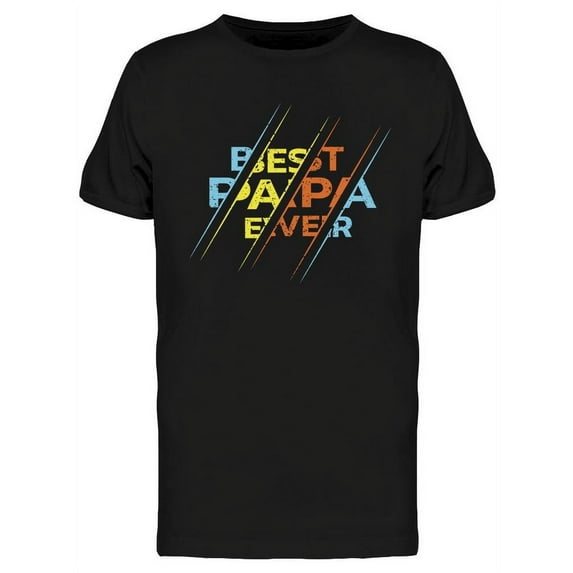 Smartprints Mens Graphic Tee Black - Best Papa Ever 100% Cotton Regular Fit