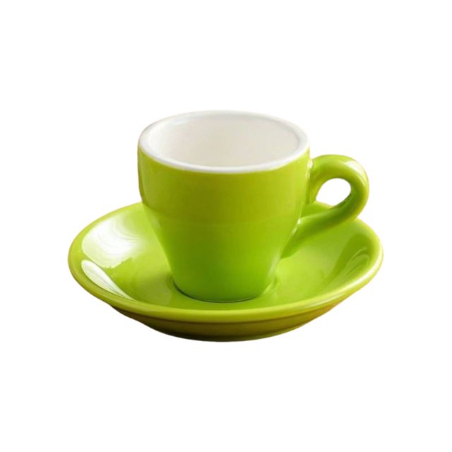 Ceramic Espresso Cups 2.5oz, Dishwasher & Microwave Safe, Light Green