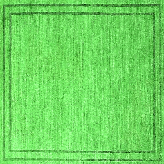 Ahgly Company Indoor Square Oriental Green Industrial Area Rugs, 5' Square