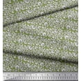 thumbnail image 2 of Soimoi Moss Georgette Fabric Leaves & Floral Block Print Fabric by Yard 42 Inch Wide, 2 of 3