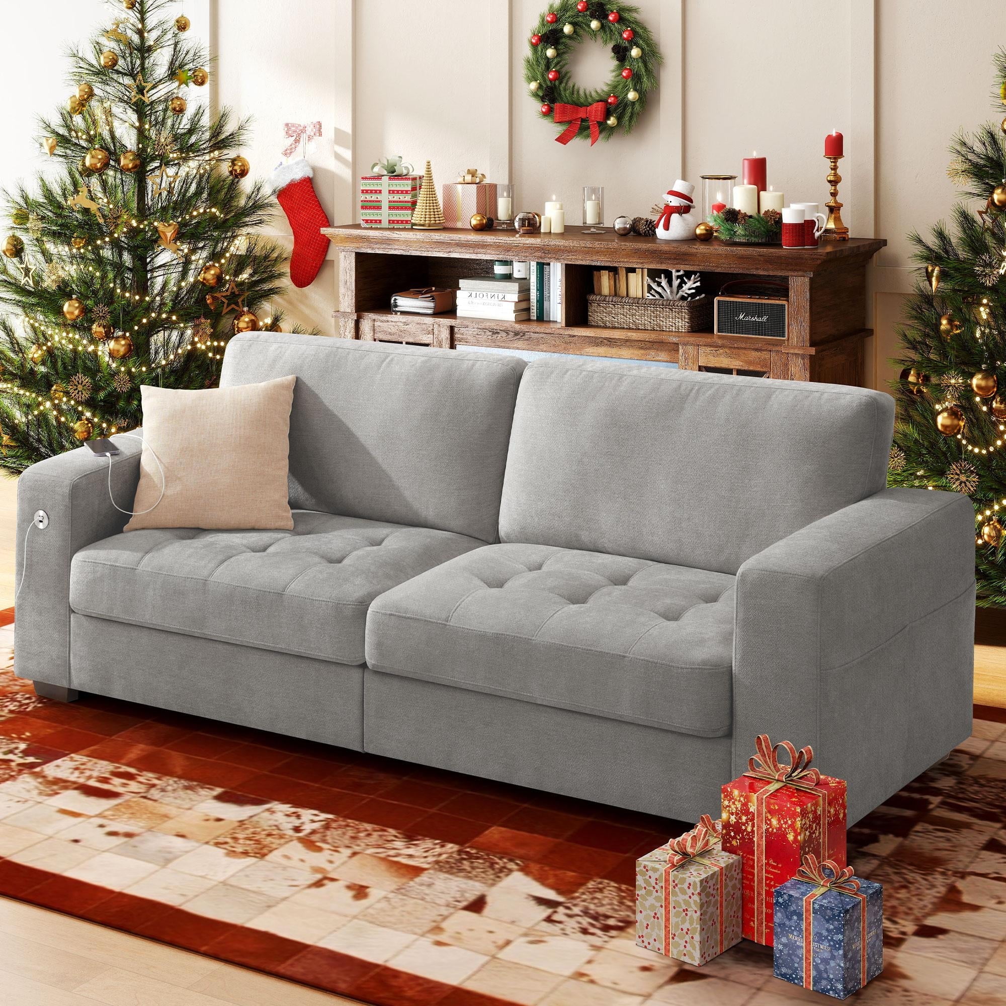Bedluxury 89'' Comfy Sofa Couch for Living Room, Modern Deep
