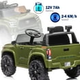 thumbnail image 3 of Licensed Toyota Tacoma Truck Ride on Car, 12volts 3mph Battery Electric Toy Car Jeep for Kids 3-6 Years, Green, 3 of 13