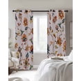 thumbnail image 4 of Pink Spring Floral Blackout Curtains for Bedroom Living Room Darkening Curtains 84 Inch Length 2 Panels Set Summer Botanical Vintage Birds Window Curtain Window Treatment Grommet Drapes 42"x84", 4 of 9