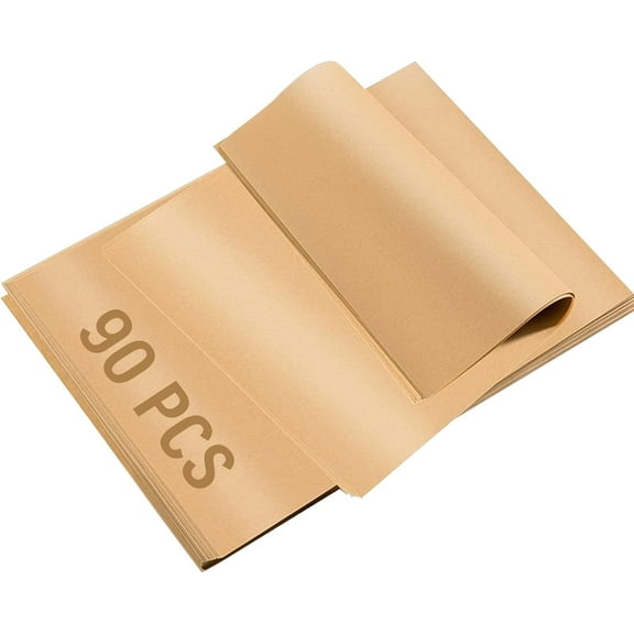 90 Pcs Parchment Paper Baking Sheets 12x16 Inches, Precut Non-Stick Baking Parchment for Baking Grilling Air Fryer Steaming Bread Cookie, Unbleached Parchment Paper, Fit for Half Sheet Pans