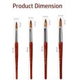 thumbnail image 7 of Simperf 4Pcs Brush Set, Red Wood Handle Sizes 8/10/12/14 for Acrylic Application, Extensions,3D Art Nail Brush Kit Nail Art Tips Nail Builder Brush for Nail Art Design Painting Pen Set Nail Tool, 7 of 7