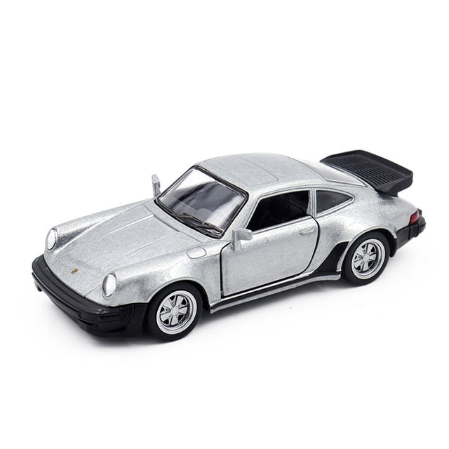 Coche de juguete Porsche 911 a escala 1/36, modelo de aleación fundido a presión, carreras Retro con escala extraíble, modelo de coche de juguete para niño, colección de regalos,Silver