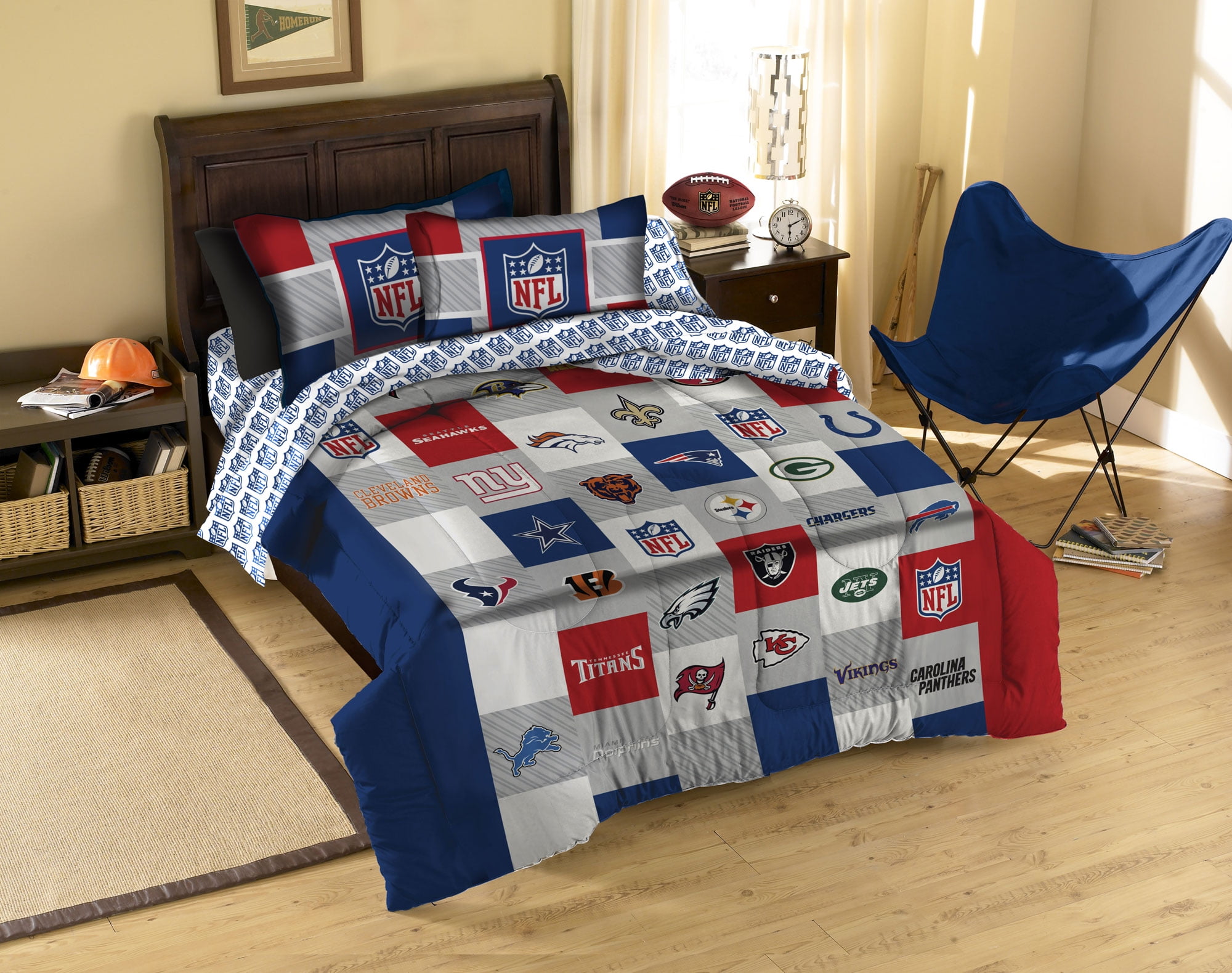 nfl league twin-full comforter set all teams bedding - walmart nfl league twin-full comforter set all teams bedding - walmart