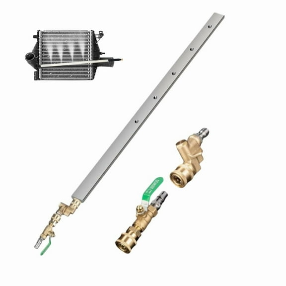 Portable Radiator Cleaning Wand,23.62inch Radiator Water Cleaner Wand Heavy Duty Stainless Steel Pressure Washer Tool with Quick Connect Adapter, for Cars、Trucks、RV