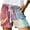 Pink, variant on IROINNID Drawstring Shorts for Women Summer (Not Positioned) Printed Multi Pocket Lace Up Shorts Pants,Blue