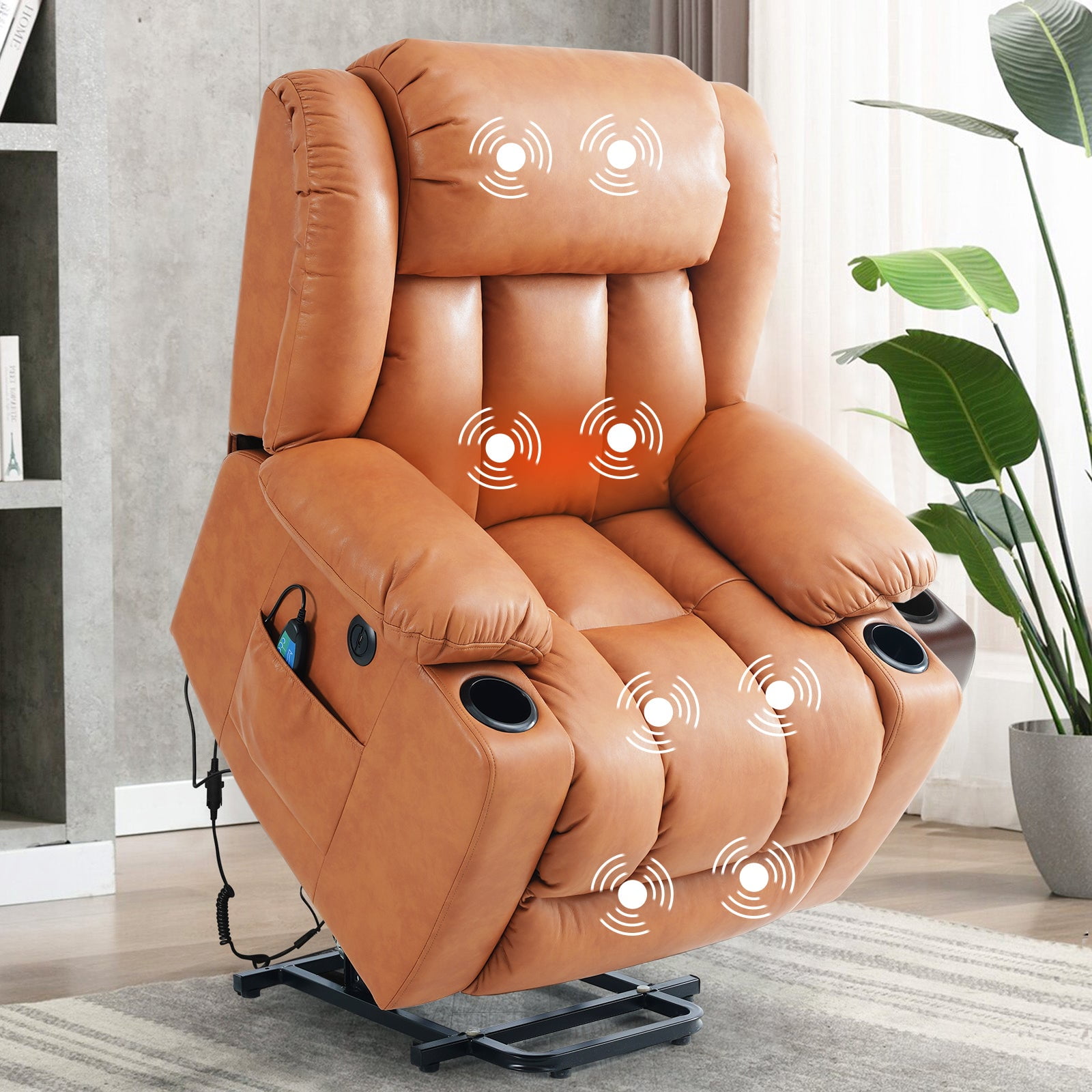 Large Power Lift Recliner Chair for Elderly,Massage Chair Recliner with