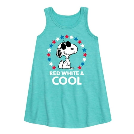

Peanuts - Red White And Cool - Girls Aline Dress