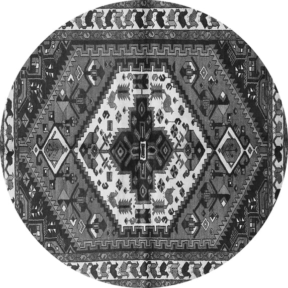 Ahgly Company Indoor Round Persian Gray Traditional Area Rugs, 3' Round