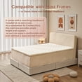 thumbnail image 5 of Toject Queen Size Bed with Memory Foam Mattress, Soft Bed with Matching Headboard, Medium Firm Mattress in a Box, No Assembly Required and No Bed Frame Needed, Bedrooms, Apartment, Beige, 5 of 14