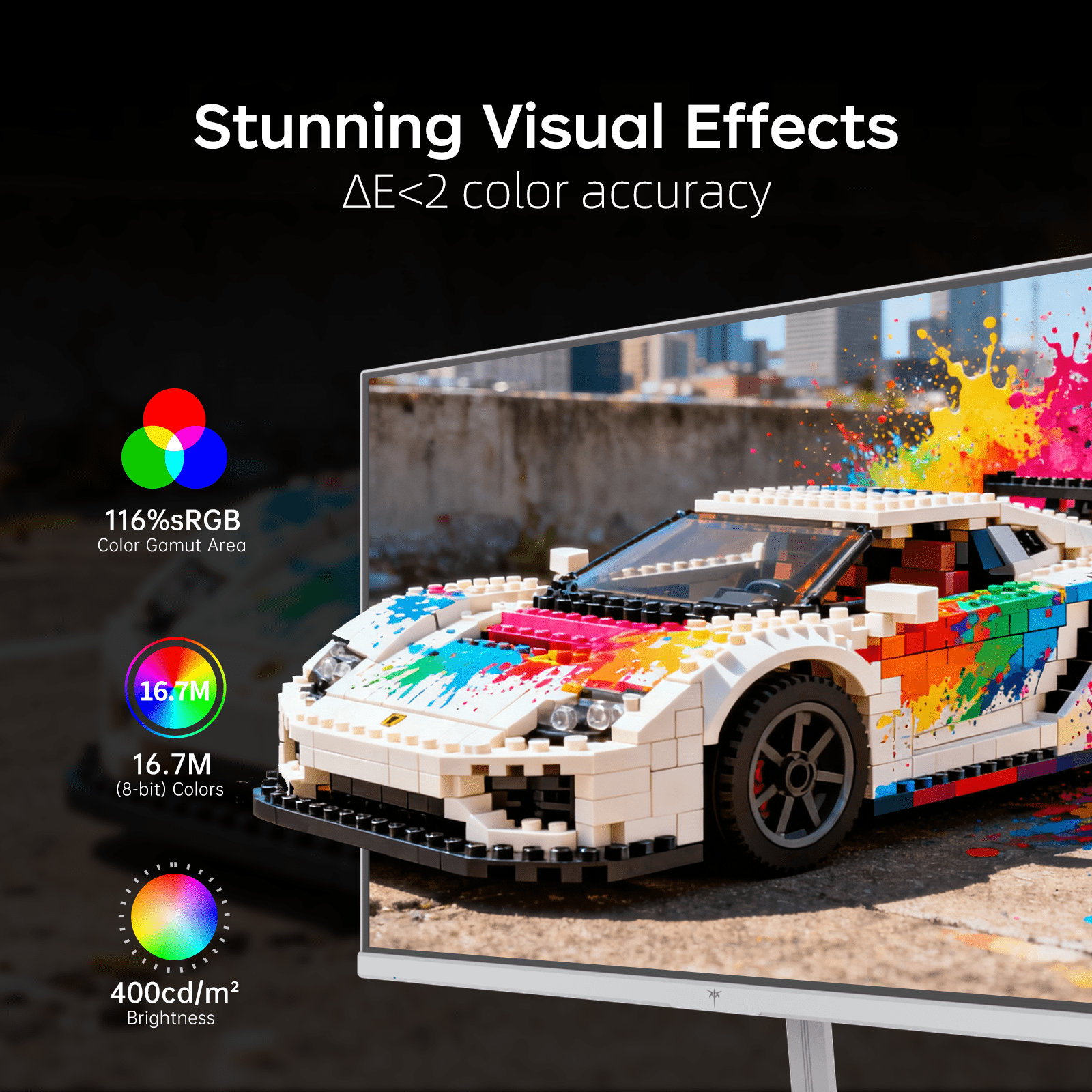 KTC 24 Inch 240Hz Gaming Monitor, 1080P PC Computer Monitor with Fast IPS Panel, HDR400, Adaptive Sync, 1ms (MPRT), 116% sRGB, HDMI DisplayPort, Eye Care, VESA Mount, White, H24F7