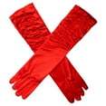 thumbnail image 4 of Fgnfyis Elegant Women Satin Pleated Gloves Formal Wedding Party Evening Dress Accessories Red One Size, 4 of 4