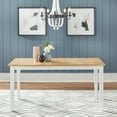 thumbnail image 3 of TMS Havana 59" Indoor Dining Table, White/Natural, 3 of 6