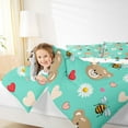 thumbnail image 4 of jejeloiu Kawaii Bear Loves Bedding Comforter Set,Cute Daisy Flowers Twin Comforter Sets,Rustic Bee Bedding Set For Girls Kids,Microfiber Bedroom Decor Reversible,2 Pieces, 4 of 8