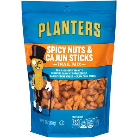(2 Pack) Planters Spicy Nuts And Cajun Stick Trail Mix, 6 oz
