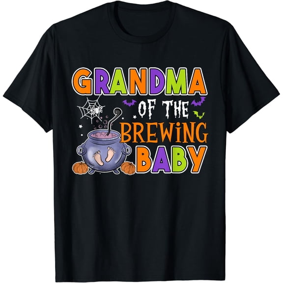 Velto Grandma Of Brewing Baby Theme Baby Shower Witch T-Shirt All Size S-5XL