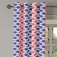 thumbnail image 2 of Ambesonne Fish Grommet Curtain, Nautical Fish Theme Design, 50" x 120", Red and Navy Blue, 2 of 6