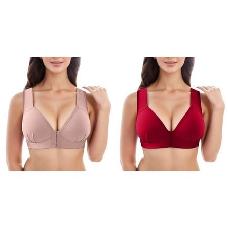 2-Pack Bra Wire Underwear Bra Underwear Solid Women s Workout Sports Bras Athletic Bras for Women Women s Strapless Bra Padded Underwire Bra Sports Bra Workout Medium Support Sports Bras for Wome