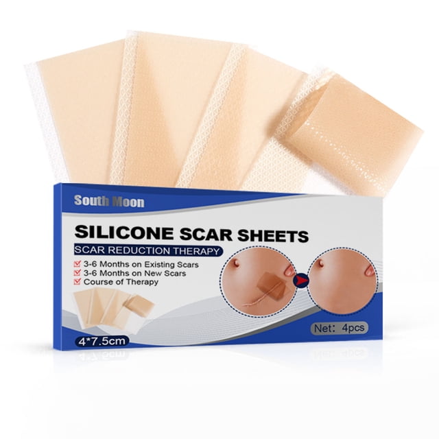 Cinta para cicatrices, 4 piezas Cinta para eliminar cicatrices de silicona Cinta para eliminar cicatrices Cinta de silicona para cicatrices Acabado de lujo