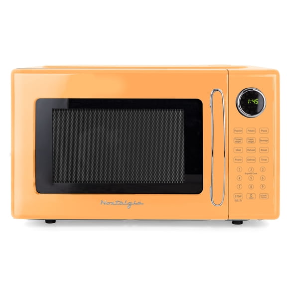Retro 1.1 cu. ft. Countertop Microwave Oven, Orange