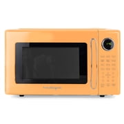 Nostalgia 1.1 cu ft Retro Countertop Microwave Oven with 1000W and 8 Auto Cook Programs, Orange