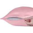 thumbnail image 2 of Beckham Hotel Collection Silk Pillowcase - Pack of 2 Standard Size, Pink, 2 of 9