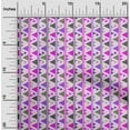 thumbnail image 2 of oneOone Georgette Viscose Purple Fabric Geometric Sewing Material Print Fabric By The Yard 42 Inch Wide, 2 of 4