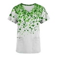 thumbnail image 6 of snilers St Patricks Day Scrubs for Women V Neck Irish Shamrock Print Scrub Tops Soft Nurse Uniform Shirts with Pockets S-5XL, 6 of 6