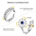 thumbnail image 2 of Adjustable Fidget Spinner Rings Set Copper Cubic Zirconia Rotating Stackable for Meditation Daily Wear, 2 of 7