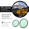 thumbnail image 2 of ruzhgo Camera Lens Filter Replacement Slim Optical Alloy Aluminum Professional Clear Filtering Polarizer Spare Accessory 37mm 37mm, 2 of 6