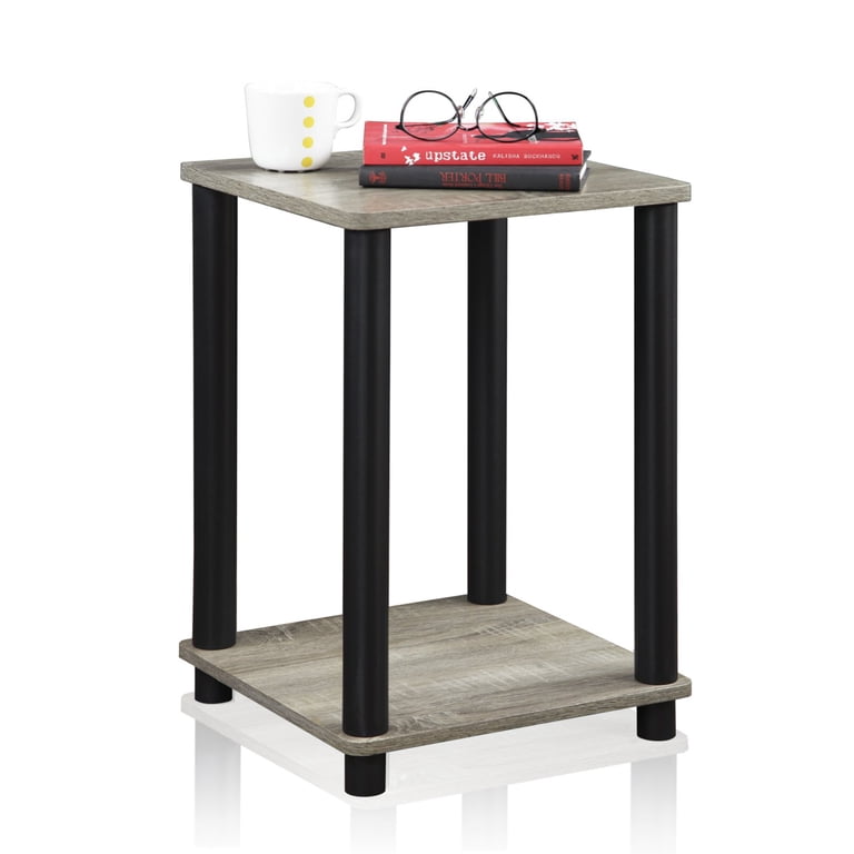 Furinno Turn-N-Tube End Table, Square,Black,Wood
